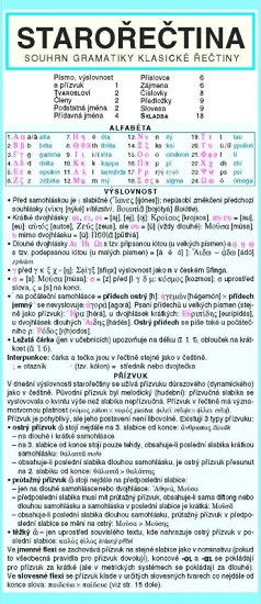 Starořečtina - souhrn gramatiky klasické řečtiny Starořečtina - souhrn gramatiky klasické řečtiny