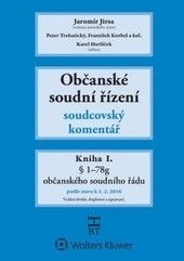 Občanské soudní řízení Soudcovský komentář. Kniha I. Občanské soudní řízení Soudcovský komentář. Kniha I.