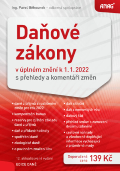 Daňové zákony 2022 Daňové zákony 2022