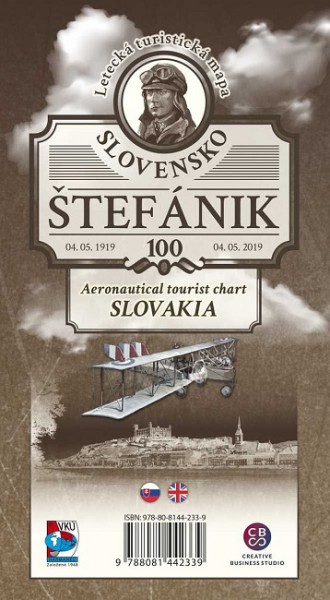 Letecká turistická mapa Slovensko Štefánik