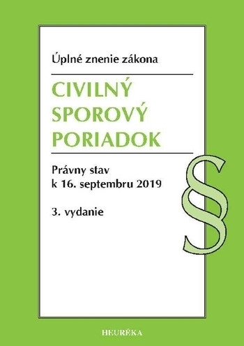 Civilný sporový poriadok. Úzz, 3. vydanie, 2019