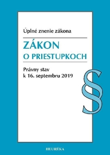 Zákon o priestupkoch, Úzz, 2019 Zákon o priestupkoch, Úzz, 2019