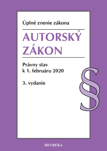 Autorský zákon. Úzz, 3. vyd, 2020