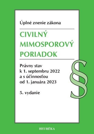 Civilný mimosporový poriadok. Úzz, 5. vydanie, 9/2022