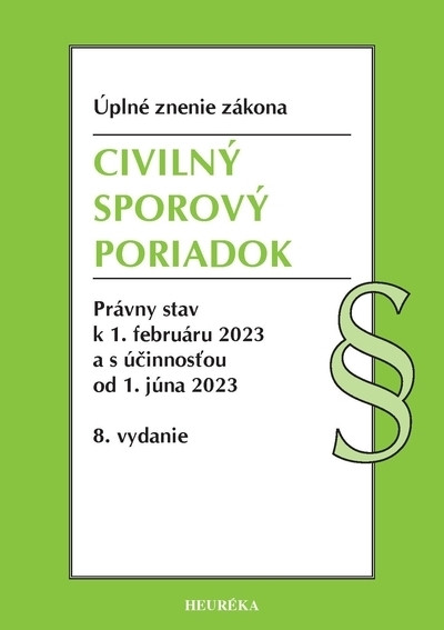 Civilný sporový poriadok. Úzz, 8. vydanie, 2/2023