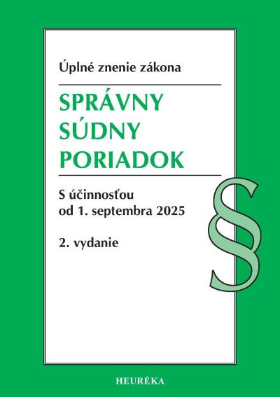 Správny súdny poriadok. 2. vyd, 9/2025