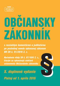 Občiansky zákonník 2016 Občiansky zákonník 2016