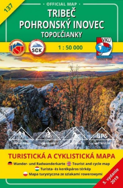 Tribeč, Pohronský Inovec, Topoľčianky 1:50 000 (5.vydnie)