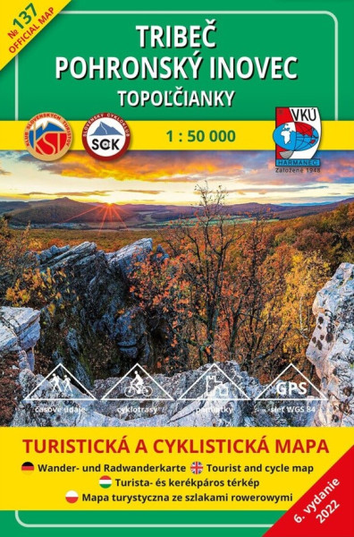 Tribeč - Pohronský Inovec -Topoľčianky 1:50 000 (6.vydanie)