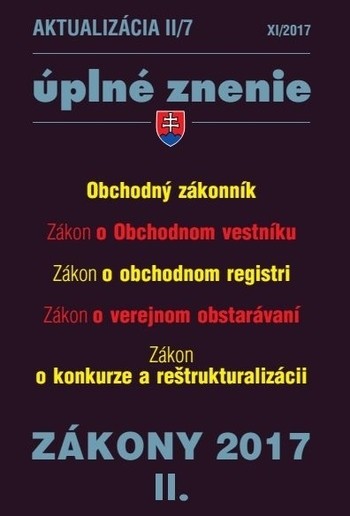 Aktualizácia II-7 2017 Aktualizácia II-7 2017