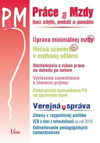 Práce a Mzdy 1-2018 Práce a Mzdy 1-2018