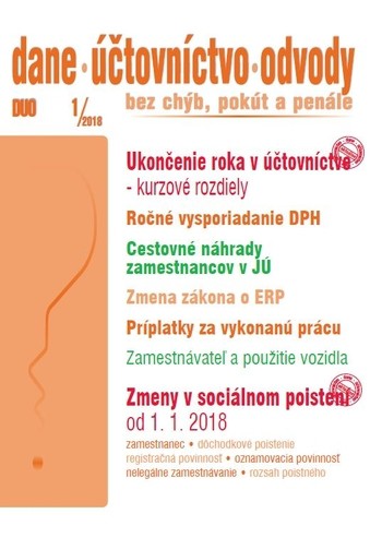 Dane, účtovníctvo, odvody 1-2018 Dane, účtovníctvo, odvody 1-2018