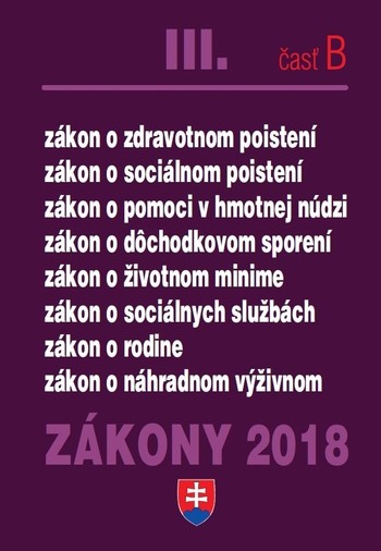 Zákony 2018-III časť B Zákony 2018-III časť B