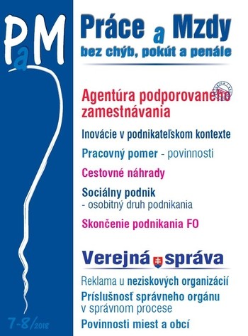 Práce a Mzdy 7,8-2018 Práce a Mzdy 7,8-2018