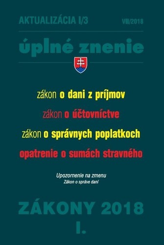 Aktualizácia I-3 2018 Aktualizácia I-3 2018
