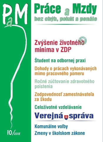 Práce a Mzdy 10-2018 Práce a Mzdy 10-2018