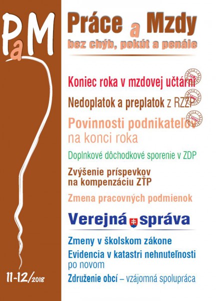 Práce a Mzdy 11,12-2018 Práce a Mzdy 11,12-2018