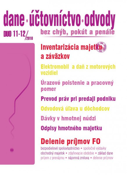 Dane, účtovníctvo, odvody 11,12-2018 Dane, účtovníctvo, odvody 11,12-2018