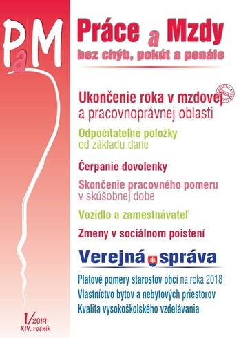 Práce a Mzdy 1-2019 Práce a Mzdy 1-2019