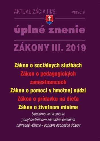Aktualizácia III-5 2019 Aktualizácia III-5 2019