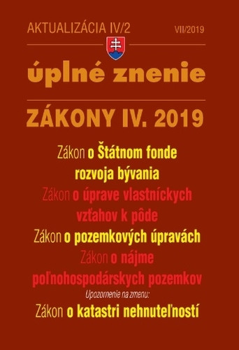 Aktualizácia IV-2-2019 Aktualizácia IV-2-2019