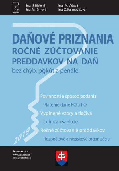 Daňové priznania 2019 + vyplnené vzory a tlačivá Daňové priznania 2019 + vyplnené vzory a tlačivá