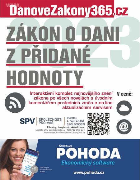 Zákon o dani z přidané hodnoty 2023 s komentářem změn Zákon o dani z přidané hodnoty 2023 s komentářem změn