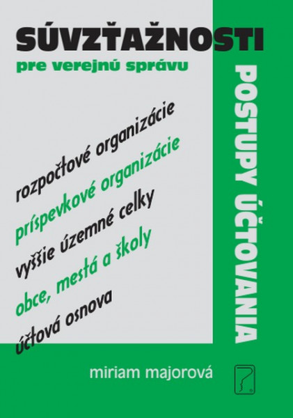 Súvzťažnosti pre verejnú správu Súvzťažnosti pre verejnú správu