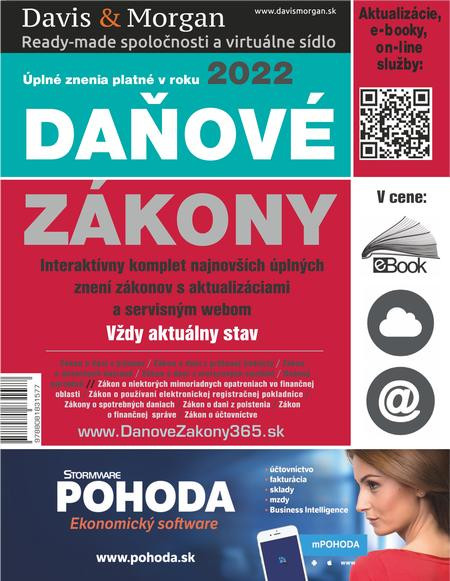Daňové zákony 2022 SR XXL ProFi Daňové zákony 2022 SR XXL ProFi