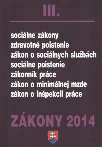 Zákony 2014 - III. Zákony 2014 - III.