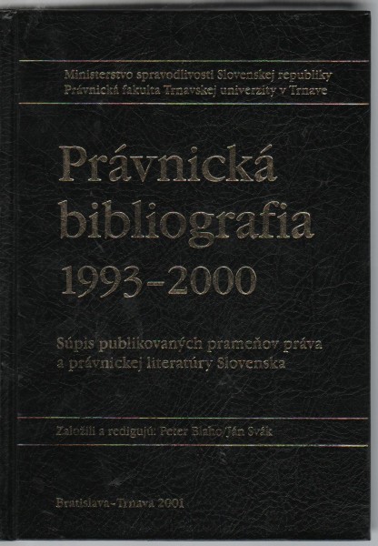 Právnická bibliografia 1993-2000 Právnická bibliografia 1993-2000