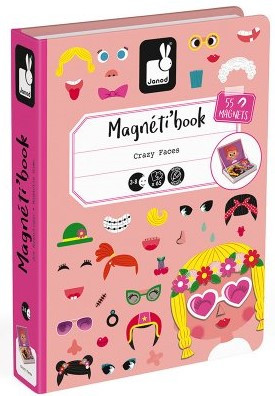 Janod Magnetibook - Zábavné tváre dievčatá Janod Magnetibook - Zábavné tváre dievčatá