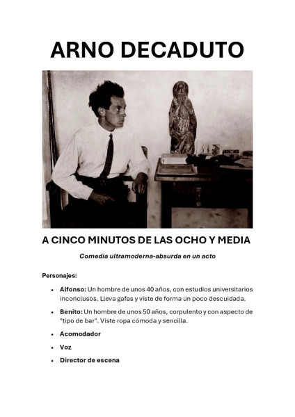 A cinco minutos de las ocho y media A cinco minutos de las ocho y media