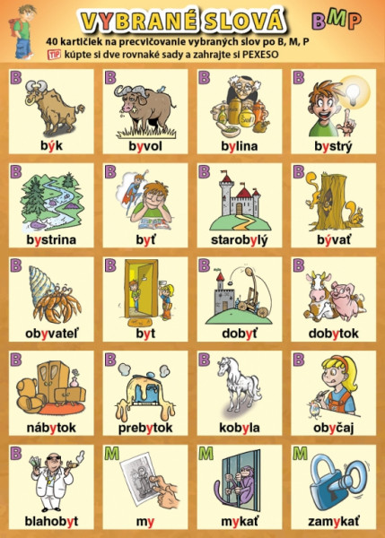 Vybrané slová po B, M, P Vybrané slová po B, M, P