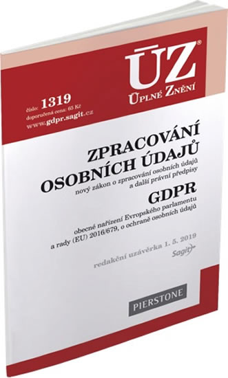 ÚZ 1319 Zpracování osobních údajů, GDPR ÚZ 1319 Zpracování osobních údajů, GDPR
