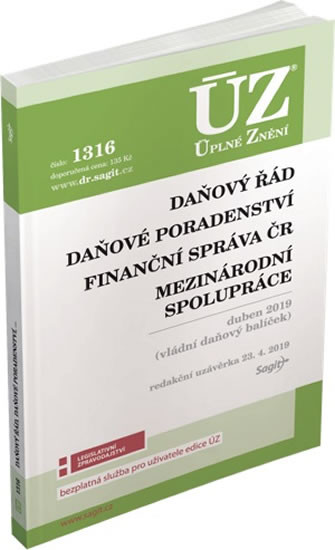 ÚZ 1316 Daňový řád, Finanční správa, Daň ÚZ 1316 Daňový řád, Finanční správa, Daň