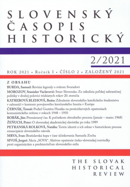 Slovenský časopis historický 2/2021 Slovenský časopis historický 2/2021