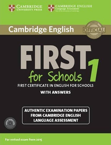 Cambridge English First 1 for Schools for Revised Exam from 2015 Student's Book Pack 
