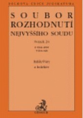 Soubor rozhodnutí Nejvyššího soudu sv.12 Soubor rozhodnutí Nejvyššího soudu sv.12