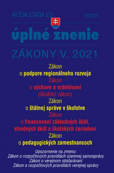 Aktualizácia 2021 V/3 - štátna služba Aktualizácia 2021 V/3 - štátna služba