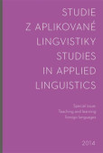 Studie z aplikované lingvistiky/Studies in Applied Linguistics 2014 -special Studie z aplikované lingvistiky/Studies in Applied Linguistics 2014 -special