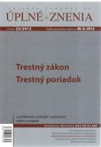 22/2012 Trestný zákon, Trestný poriadok 22/2012 Trestný zákon, Trestný poriadok