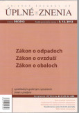 UZZ 39/2012 Zákon o odpadoch, Zákon o ovzduší, Zákon o obaloch