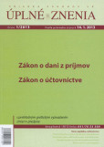 UZZ 1/2013 Zákon o dani z príjmov, Zákon o účtovníctve UZZ 1/2013 Zákon o dani z príjmov, Zákon o účtovníctve