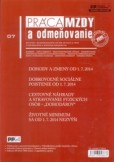 Práca, mzdy a odmeňovanie 7/2014