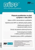 Daňový a účtovný poradca podnikateľa 6,7-2016