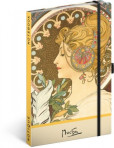 Notes Alfons Mucha – Pero, bodkovaný, 13 × 21 cm Notes Alfons Mucha – Pero, bodkovaný, 13 × 21 cm