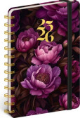 NOTIQUE Špirálový 18-mesačný diár Petito – Fialové kvety 2025/2026, 13 x 18 cm NOTIQUE Špirálový 18-mesačný diár Petito – Fialové kvety 2025/2026, 13 x 18 cm