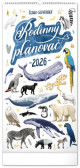 NOTIQUE Nástenný kalendár Rodinný plánovací Animalium CZ/SK 2026, 21 x 42 cm
