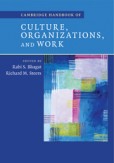 Cambridge Handbook of Culture, Organizations, and Work Cambridge Handbook of Culture, Organizations, and Work